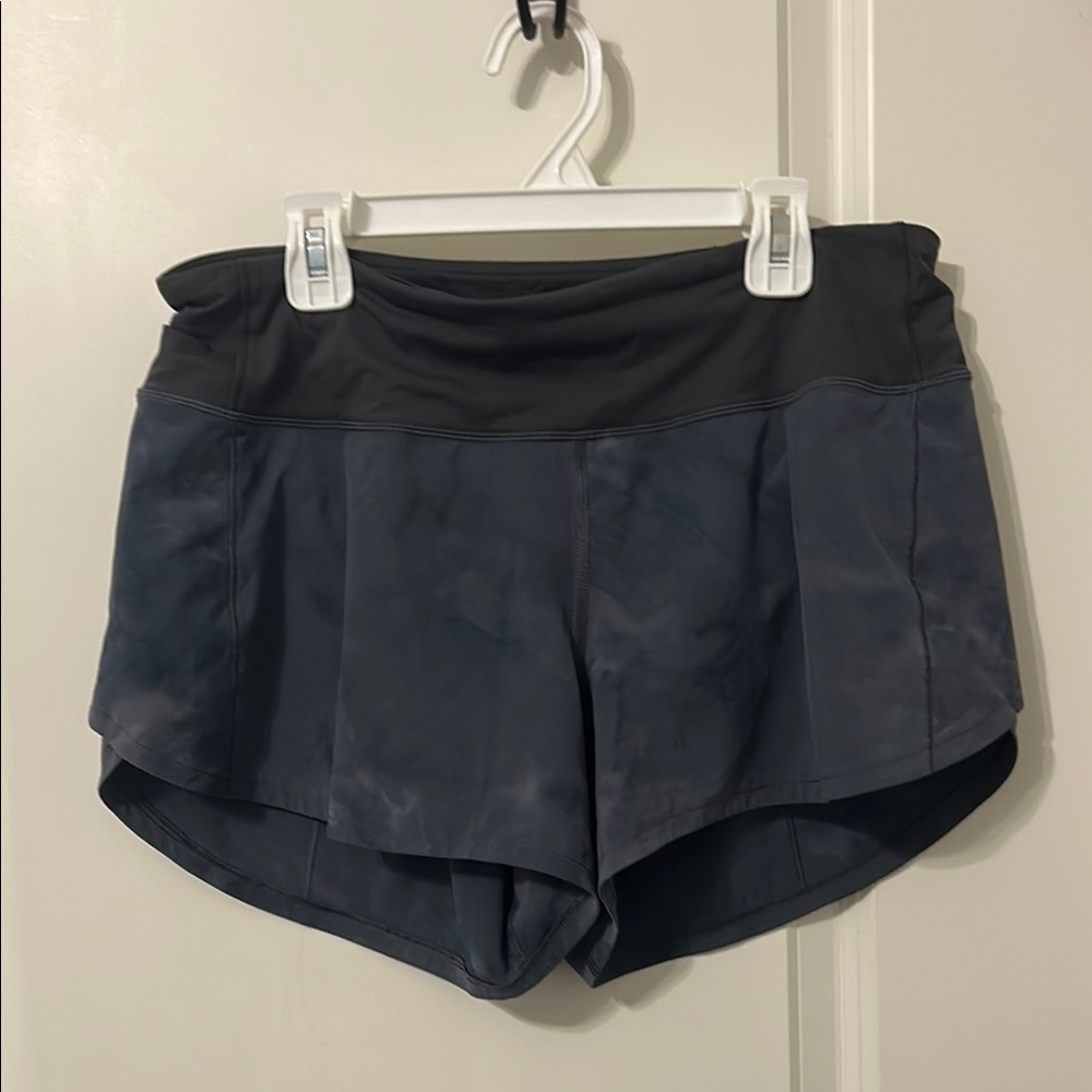 Lululemon Grey Speed up  Shorts size 8 4 inch